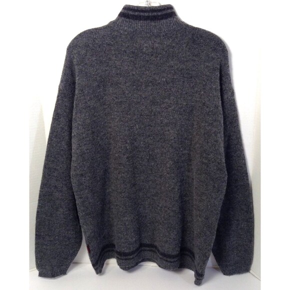 Vtg Woolrich Sweater Men L Gray Wool Blend Hand Framed Pullover Knit Grandpa - Picture 6 of 12